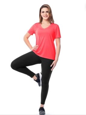 Athletic Works Coral Performance V-Neck Top